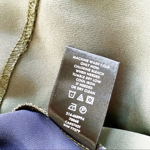 Ann Taylor Striped Side T-Shirt Dress in Olive - Picture 8 of 12